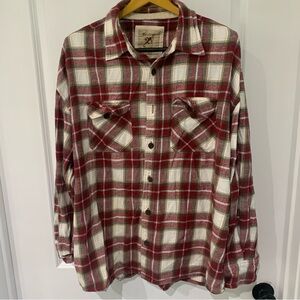 Brooklyn xpress Red and White Casual Button Down Shirt A4